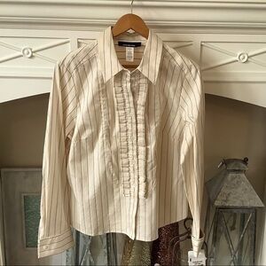 Jones New York ruffle blouse NWT